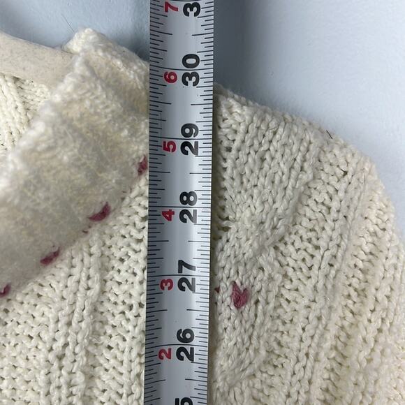 Vintage Carriage Court longline mock neck heart detail knit sweater - Picture 5 of 7